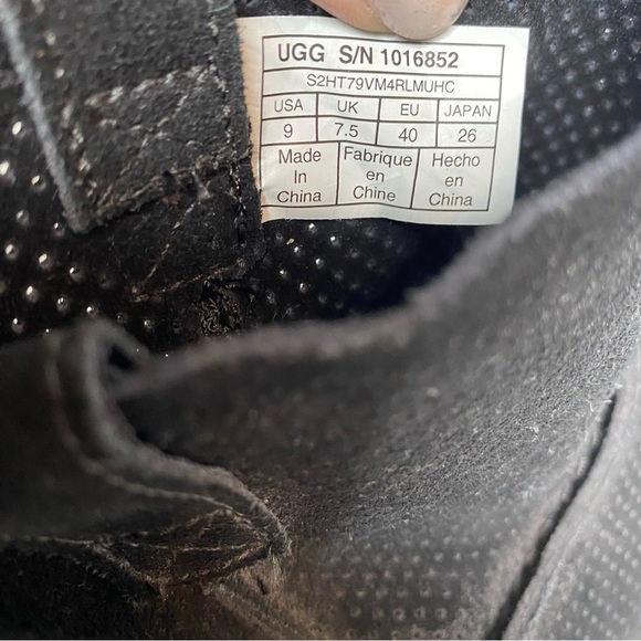 UGG Classic Unlined Perforated Black Mini Boot 9 - Picture 12 of 16